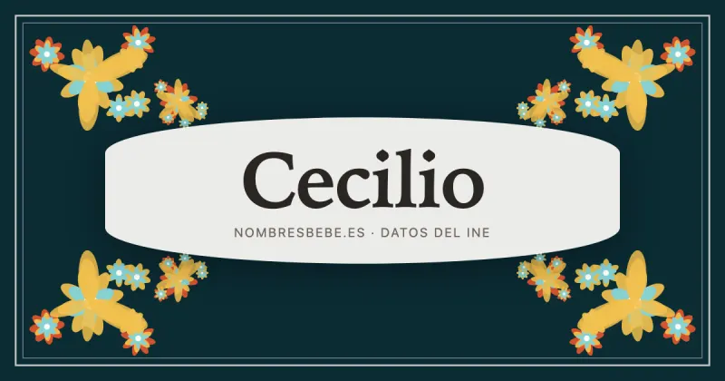 Cecilio, en una estampa ornamental de nombresbebe.es