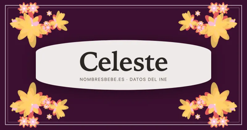 Celeste, en una estampa ornamental de nombresbebe.es
