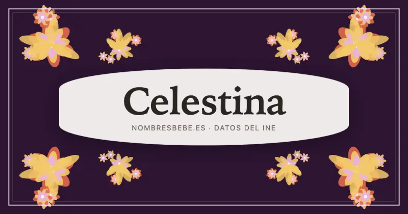 Celestina, en una estampa ornamental de nombresbebe.es