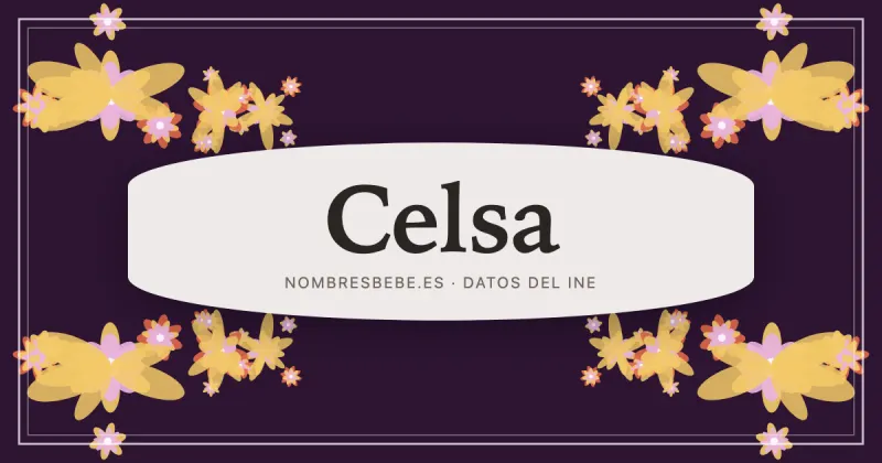 Celsa, en una estampa ornamental de nombresbebe.es