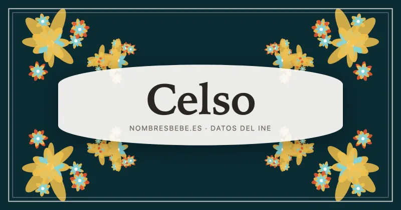 Celso, en una estampa ornamental de nombresbebe.es