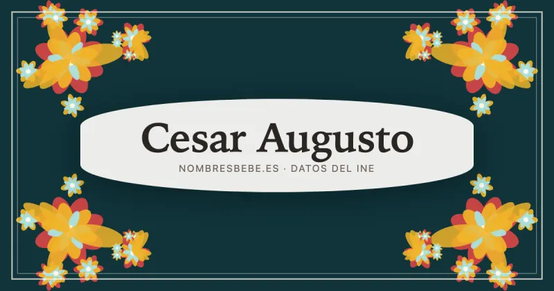 Cesar Augusto, en una estampa ornamental de nombresbebe.es