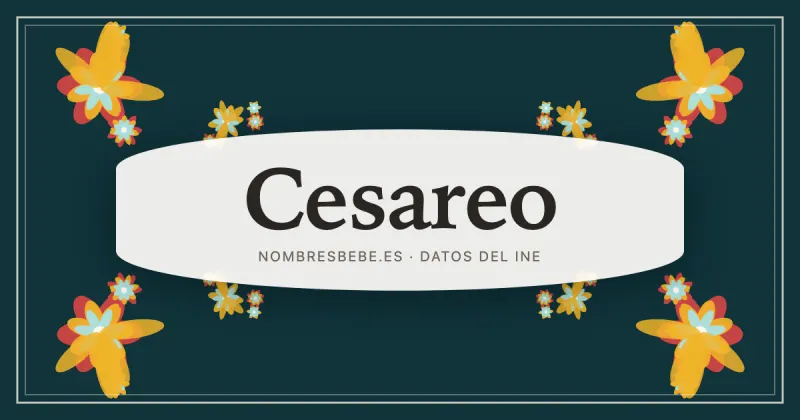 Cesareo, en una estampa ornamental de nombresbebe.es