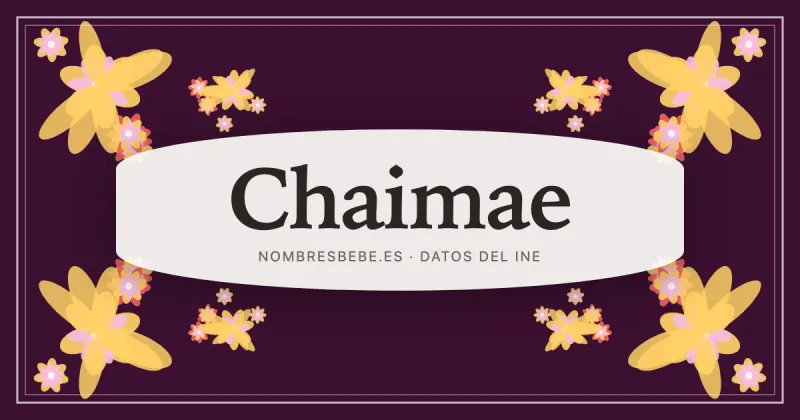 Chaimae, en una estampa ornamental de nombresbebe.es