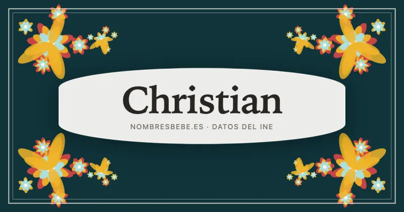 Christian, en una estampa ornamental de nombresbebe.es
