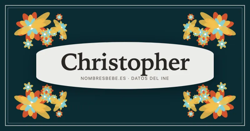 Christopher, en una estampa ornamental de nombresbebe.es