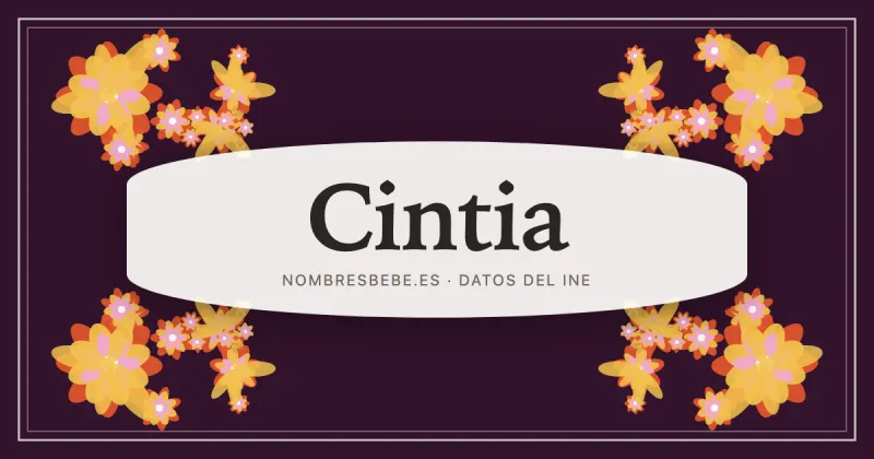 Cintia, en una estampa ornamental de nombresbebe.es
