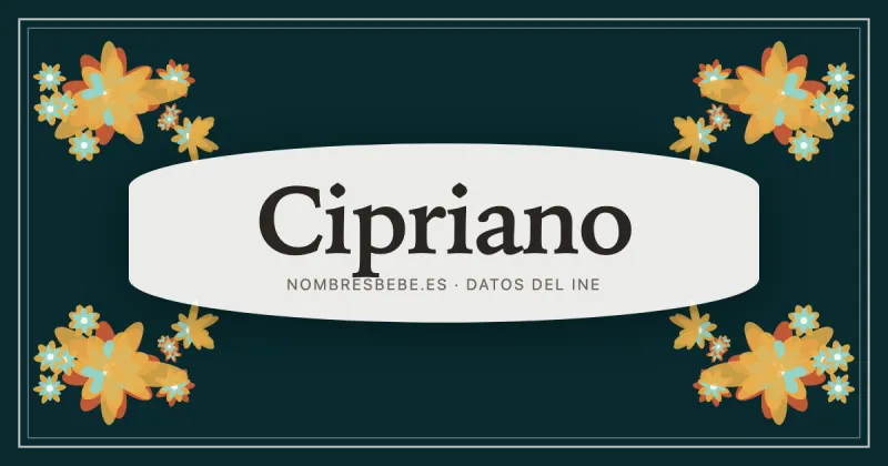 Cipriano, en una estampa ornamental de nombresbebe.es