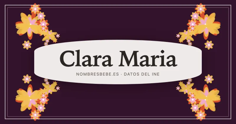 Clara Maria, en una estampa ornamental de nombresbebe.es