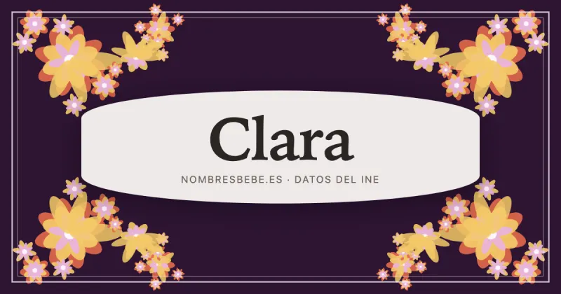 Clara, en una estampa ornamental de nombresbebe.es