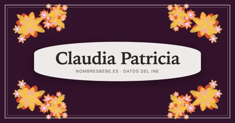 Claudia Patricia, en una estampa ornamental de nombresbebe.es