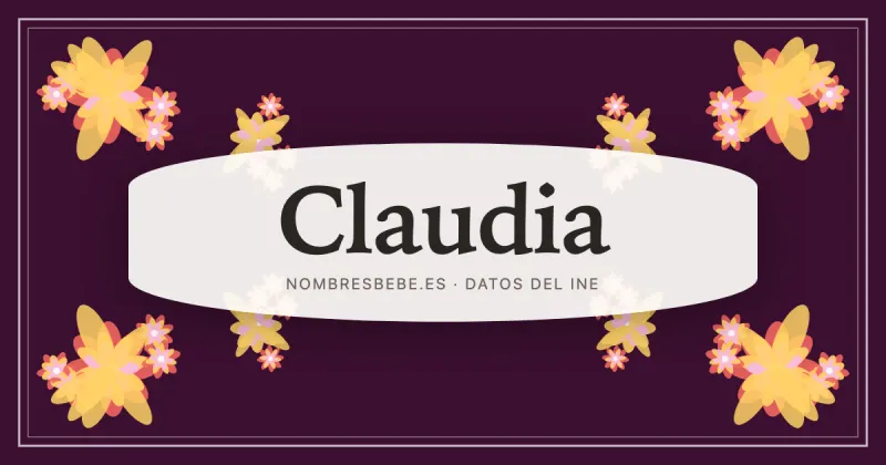 Claudia, en una estampa ornamental de nombresbebe.es