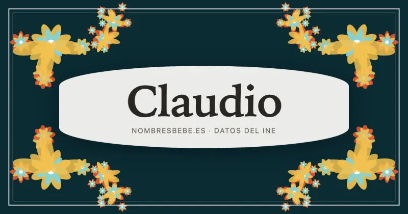 Claudio, en una estampa ornamental de nombresbebe.es