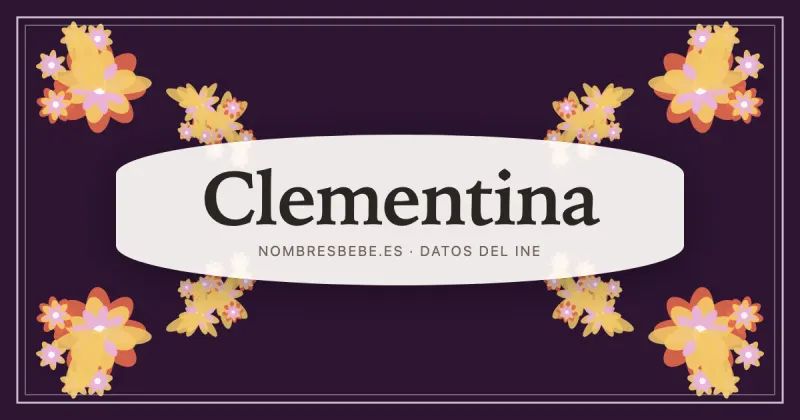 Clementina, en una estampa ornamental de nombresbebe.es