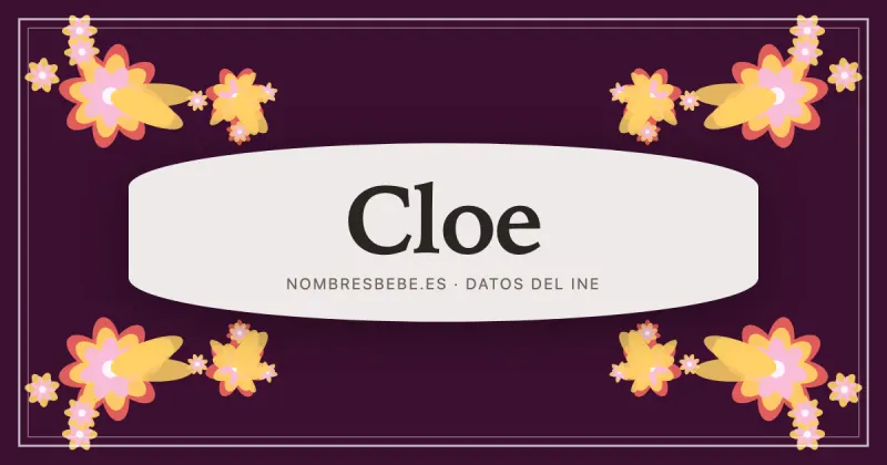 Cloe, en una estampa ornamental de nombresbebe.es