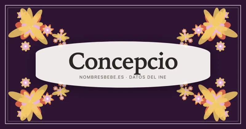 Concepcio, en una estampa ornamental de nombresbebe.es