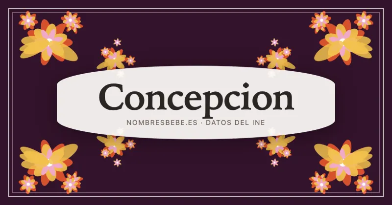 Concepcion, en una estampa ornamental de nombresbebe.es