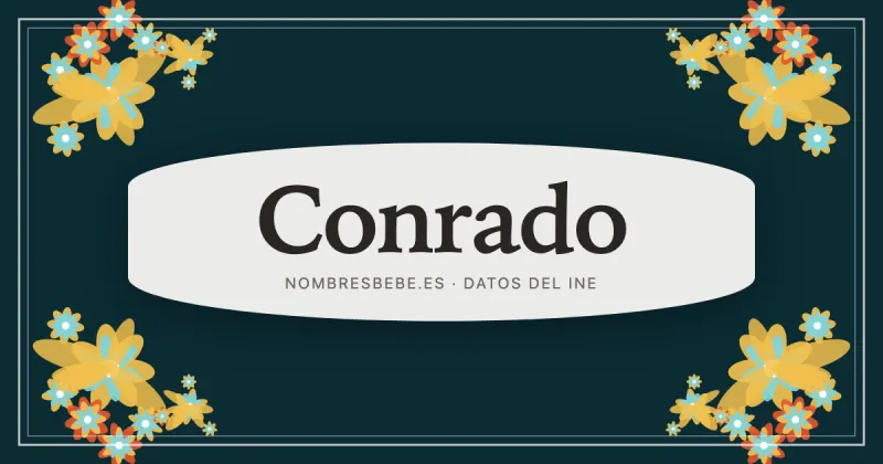Conrado, en una estampa ornamental de nombresbebe.es