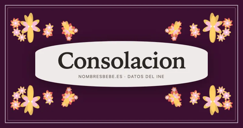 Consolacion, en una estampa ornamental de nombresbebe.es