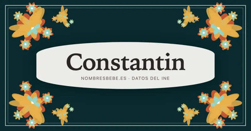 Constantin, en una estampa ornamental de nombresbebe.es