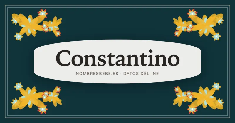 Constantino, en una estampa ornamental de nombresbebe.es