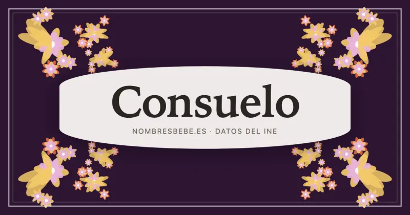 Consuelo, en una estampa ornamental de nombresbebe.es