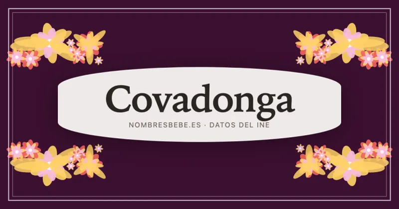 Covadonga, en una estampa ornamental de nombresbebe.es