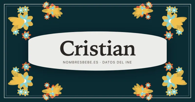 Cristian, en una estampa ornamental de nombresbebe.es