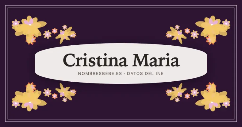 Cristina Maria, en una estampa ornamental de nombresbebe.es