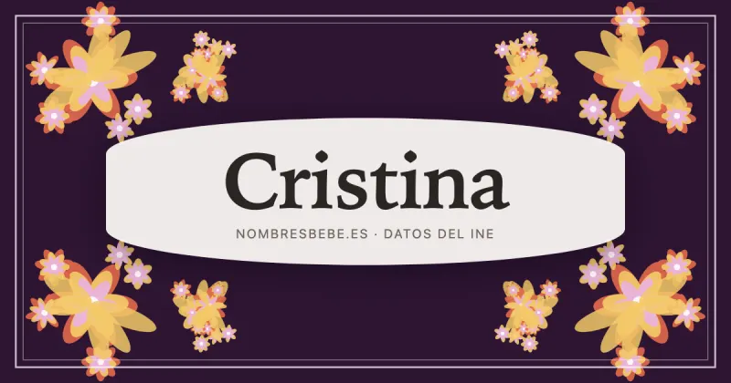 Cristina, en una estampa ornamental de nombresbebe.es