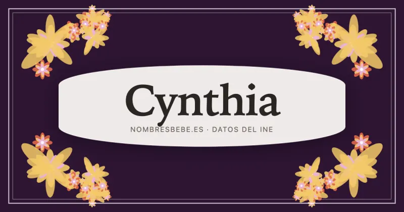Cynthia, en una estampa ornamental de nombresbebe.es