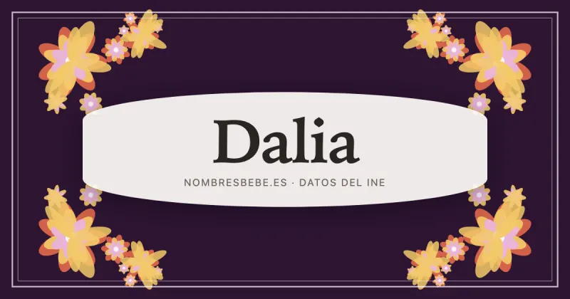 Dalia, en una estampa ornamental de nombresbebe.es