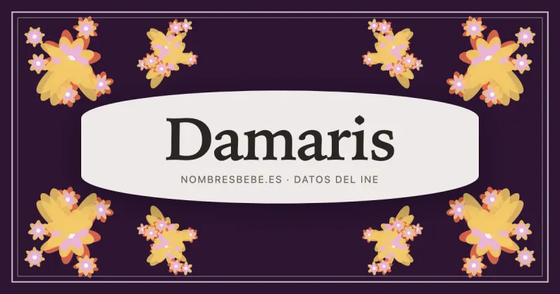 Damaris, en una estampa ornamental de nombresbebe.es