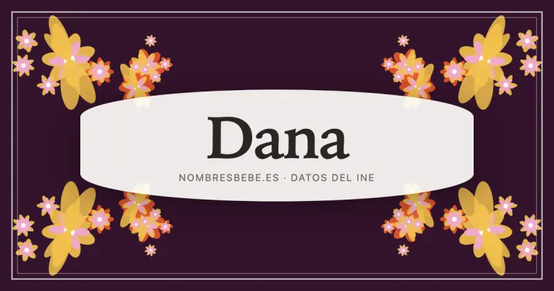 Dana, en una estampa ornamental de nombresbebe.es