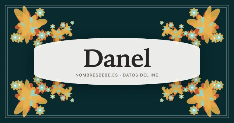 Danel, en una estampa ornamental de nombresbebe.es