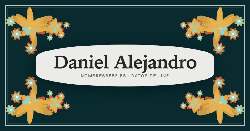 Daniel Alejandro, en una estampa ornamental de nombresbebe.es