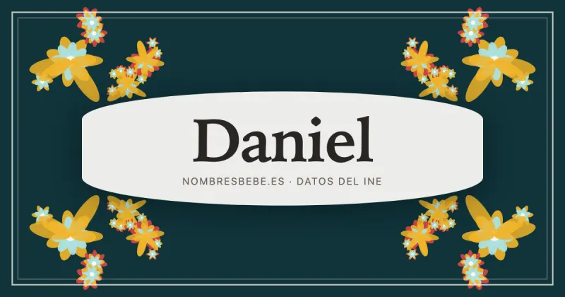 Daniel, en una estampa ornamental de nombresbebe.es