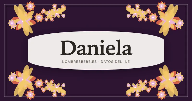 Daniela, en una estampa ornamental de nombresbebe.es