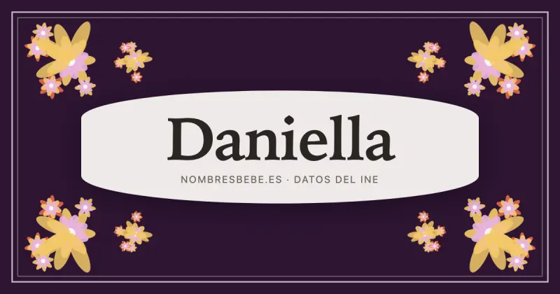 Daniella, en una estampa ornamental de nombresbebe.es
