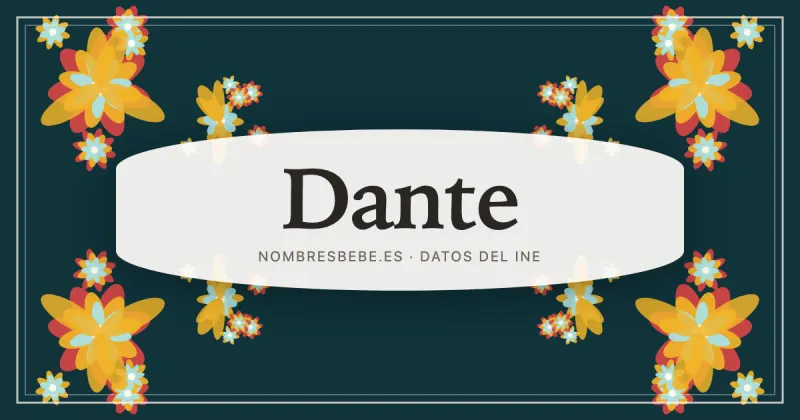 Dante, en una estampa ornamental de nombresbebe.es