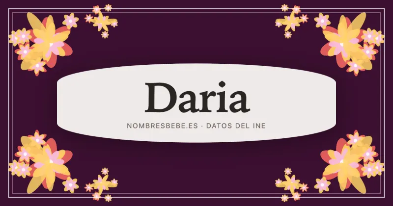 Daria, en una estampa ornamental de nombresbebe.es