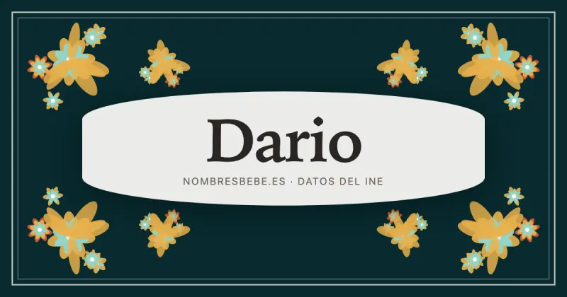 Dario, en una estampa ornamental de nombresbebe.es