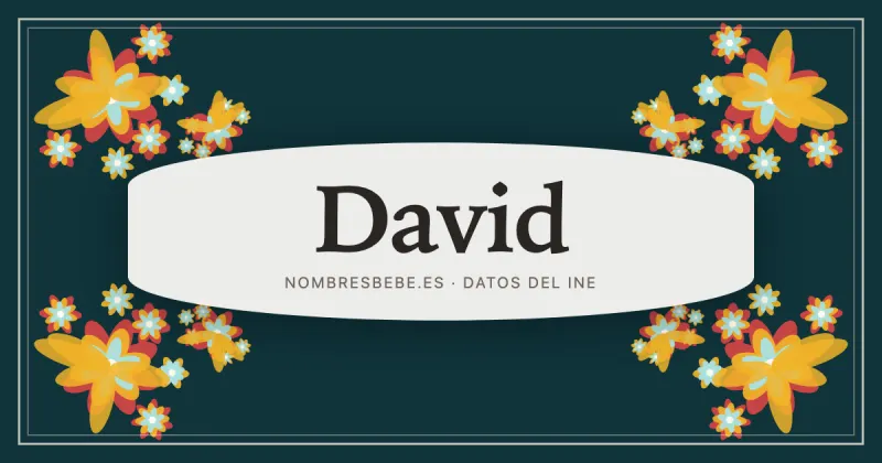 David, en una estampa ornamental de nombresbebe.es