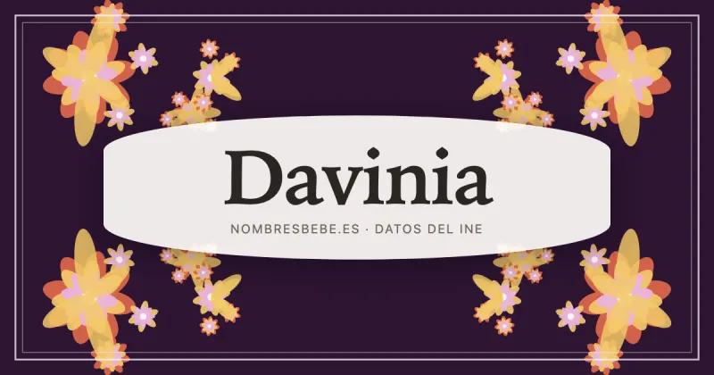 Davinia, en una estampa ornamental de nombresbebe.es