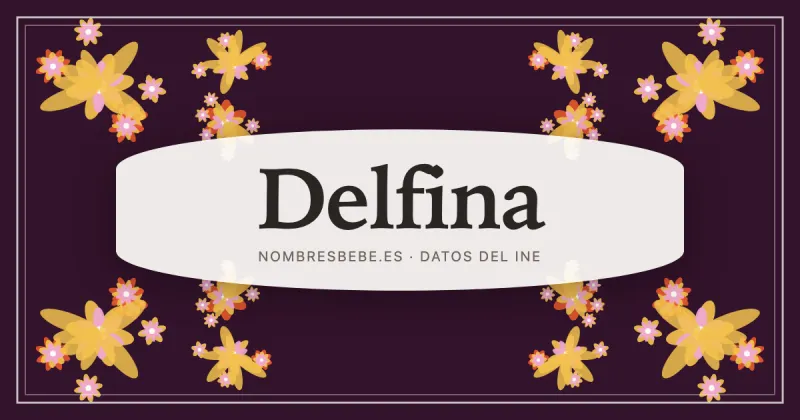 Delfina, en una estampa ornamental de nombresbebe.es