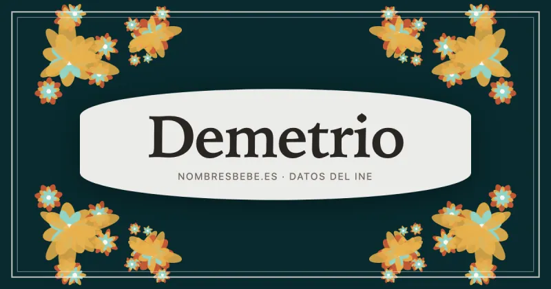 Demetrio, en una estampa ornamental de nombresbebe.es