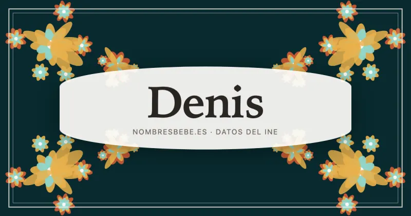 Denis, en una estampa ornamental de nombresbebe.es