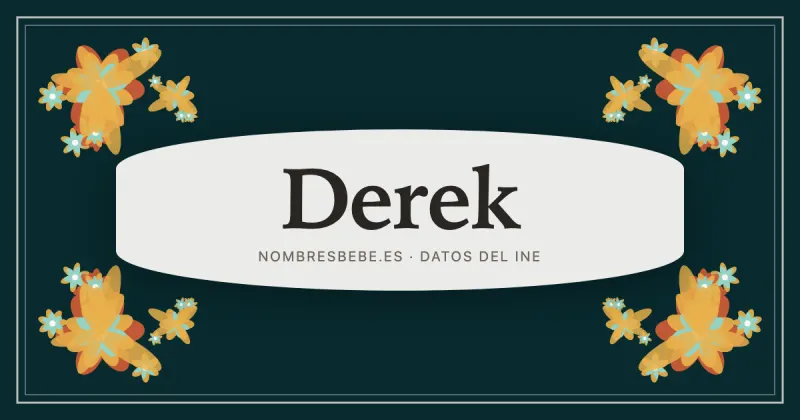 Derek, en una estampa ornamental de nombresbebe.es