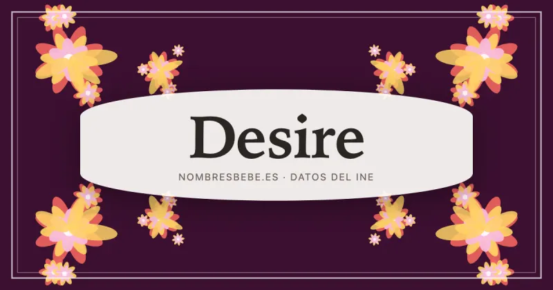 Desire, en una estampa ornamental de nombresbebe.es