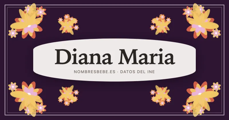 Diana Maria, en una estampa ornamental de nombresbebe.es